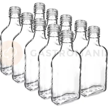 Sklenice Láhev placatka 200 ml - 10 ks. | BROWIN, 631410