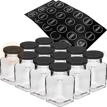 Sklenice Sada 12 x sklenic 150 ml + 30 etiket pro označení | BROWIN, 132159