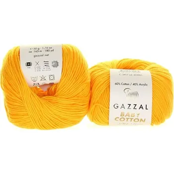 Příze Příze Baby Cotton, 3417, pampelišková