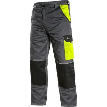 montérky Kalhoty pánské montérkové do pasu CXS- PHOENIX CEFEUS, šedo-žluté vel. 52