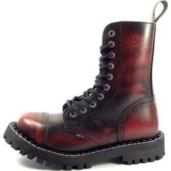 Dámská zimní obuv Steel boty 10 dírek 105/106/O/black červená, velikost 39