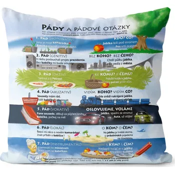 Dekorativní polštářek Polštář 40 x 40 cm - Pády