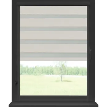 Dekodum Roleta den a noc v antracitové kazetě zatemňovací, barva látky Písková Šířka (cm): 37, Výška (cm): Standardní (do 150 cm), Strana mechanismu: Práva