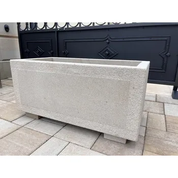 Zahradní dekorace ZahradniDekorace Luxusní velký PEMRLOVANÝ květináč z pískovce, ELEGANCE - 70x36 výška 30 cm, 70 kg