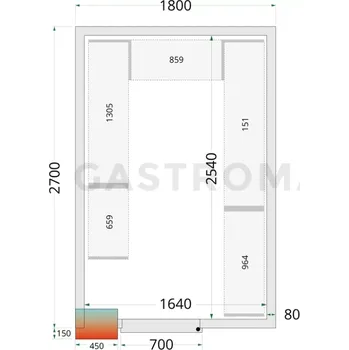 Domácí spotřebič Panely ke stavebnicovým boxům s 80 mm izolací | TEFCOLD, CR 180x270x220