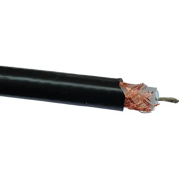 elektrický kabel Kabel - metráž, koaxiální kabel RG11A/U , 75 Ohm černý