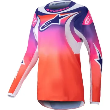 Moto dres Dámský motokrosový dres Alpinestars Stella Fluid Wurx multicolor-bílý