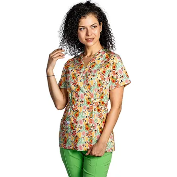 Zdravotnický oděv Zdravotnická halenka - pásek - potisk- dámská | drinuniforma.cz