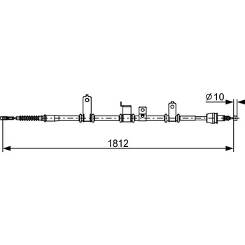 Lanko parkovací brzdy Tažné lanko, parkovací brzda BOSCH 1 987 482 615