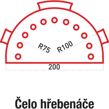 plechová krytina Čelo hřebenáče BRAVO - Klempířské prvky Povrchová úprava: Mat/Ultramat - 35 µm, Barva oplechování: RAL 8017 - Hnědá