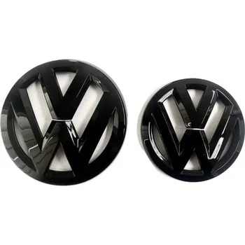 Znak automobilu VW VENTO (2014-2018) přední a zadní znak, logo (12,3cm a 10,3cm) - černá lesklá