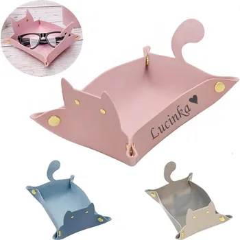 Úložný box Kočička - koženkový organizér