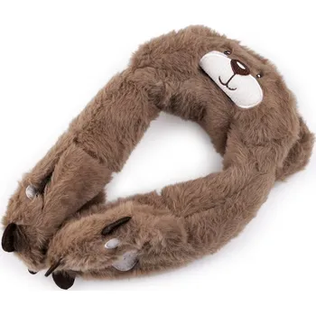 Čepice Kožešinové klapky na uši s kšiltem 2 béžová