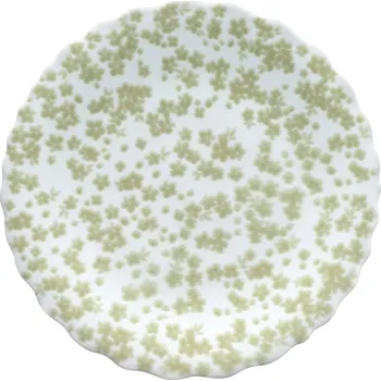 Talíř Zelený talíř 21 cm kolekce Slåpeblom - Wik & Walsøe