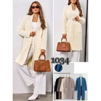 Dámský svetr Kardigan úplet MIMOSA 1034 Itálie barva: zelená-petrolejová, velikost: L/XL