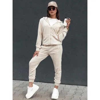 Dámský sametový přehoz VELCOMFY ecru