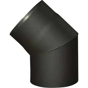Kouřovod Eurometal koleno kouřové 145mm/45st.t.1,5mm ČER