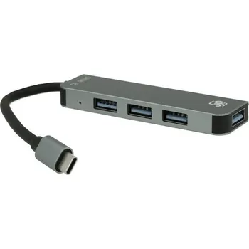 USB hub JP Hub 4v1, USB-C na 4x USB 3.0, šedý