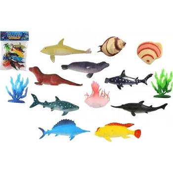 Figurka Sada mořských zvířátek s doplňky, 13 ks (10–13 cm)