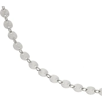 Řetízek Zlatnictví Helios Stříbrný řetízek ryté placičky