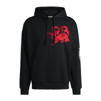 Pánská mikina Volnočasová mikina HUGO - Visa Cash App RB červené logo oversize XL