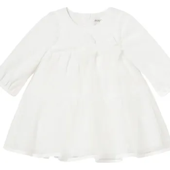 Kojenecké šaty MAYORAL dívčí tylové šaty s mašlí bílá vel. 75 cm