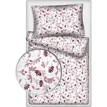 Povlečení hladká bavlna LUX - Kytičky fialové 140x200 + 70x90 cm