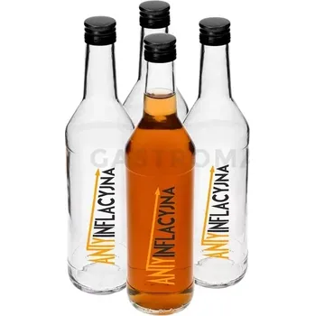 Servírovací stolek Láhev 500 ml s uzávěrem, potisk Boj proti inflaci 4 ks. | BROWIN, 631422