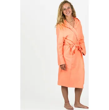 Dámské noční prádlo DECATHLON Dámský koupací župan Compact z mikrovlákna XL ORANŽOVÁ|RŮŽOVÁ