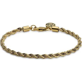 Náramek Essentials | 4mm točený řetízkový náramek zlaté barvy - Lucleon