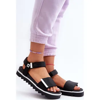 Dámské sandále Dámské sandály na platformě Big Star NN274777 Barva: Černá, Velikost: 39