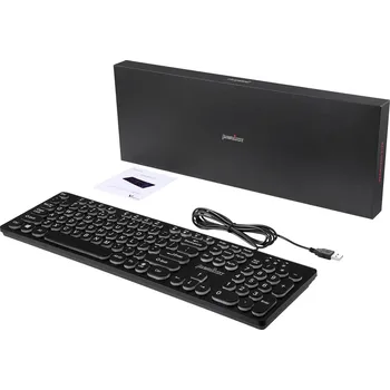 Klávesnice Perixx PERIBOARD-317 R DE B kabelový klávesnice německá, QWERTZ černá s podsvícením