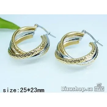 Náušnice Kruhy Chirurgická ocel, Růžové zlato, stříbro, ZYTA