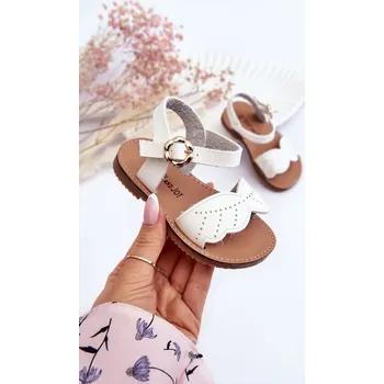 Dívčí sandály Klasické dětské sandály Izzy Barva: Bílá, Velikost: 34