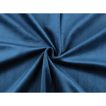 Samet / velvet hladký šíře 280 cm, barva 5 (240 g/m²) modrá
