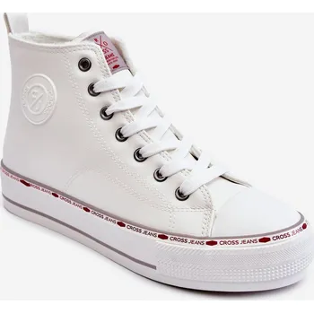 Dámské tenisky Dámské High Zateplené tenisky Cross Jeans KK2R4045C Barva: Bílá, Velikost: 36