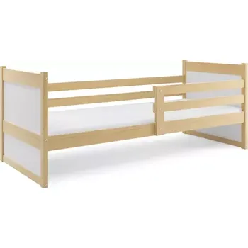 Postel BMS GROUP Dětská postel Rico 1 90x200, bez úložného prostoru bez matrace - 1 osoba - Borovice, Bílá