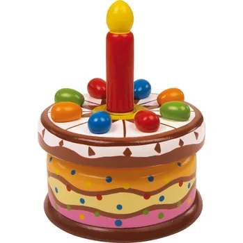 Hudební nástroj pro děti small foot Hrací skříňka narozeninový dortík - poškozený obal, LE2483-sleva