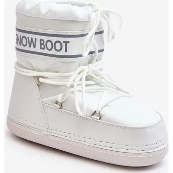 Dámská zimní obuv Dámské vázané sněhové boty Soia Barva: Bílá, Velikost: 35/36