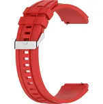 Extra prodloužený silikonový řemínek - Červený, 22 mm