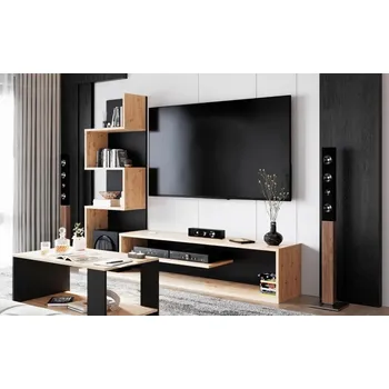 Obývací stěna Casarredo Obývací stěna PAGET barva dub artisan/černá