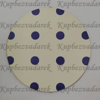 Podtácek sololak - kruh 15 cm - Modrý puntík