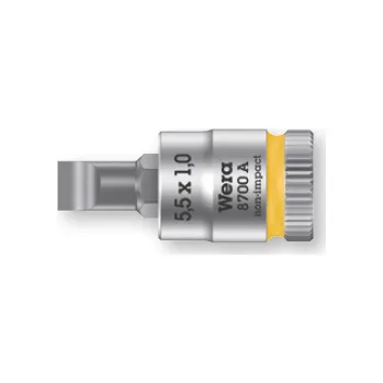 Gola sada 1/4´´ hlavice zástrčná 1,2mm plochá drážka, zyklop 8700 a fl,wera, 003322