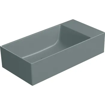 KUBE X keramické umývátko 50x25cm, bez otvoru, pravé/levé, agave opaco