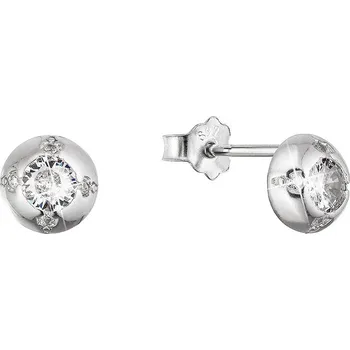 Náušnice EVOLUTION GROUP CZ Stříbrné náušnice pecky se zirkony - 11520.1