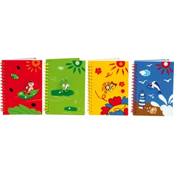 small foot Poznámkový sešit s dřevěným obalem 1ks červená, LE7912-1-BR