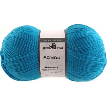 Příze Schoppel Wolle Admiral 4780 Türkis (Ponožková příze Admiral 4780 Türkis)
