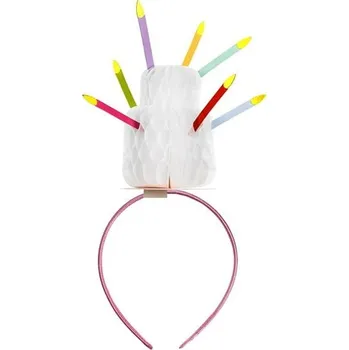 Čelenka PartyDeco Čelenka s dortem a svíčkami