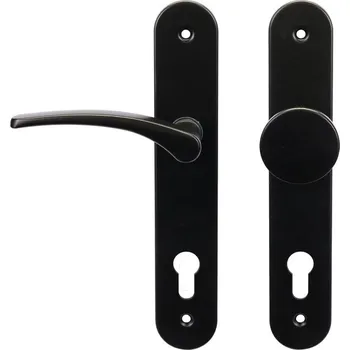 Dveřní kování RK.SPLIT.L.CE levá klika + koule černá 90mm Černá