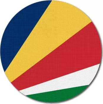 Vlajka Pelisport Seychelská vlajka kulatá ø 45 mm